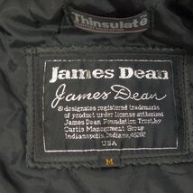 f002 G2 8.シンサレイト Thinsulate James Dean ライダースジャケット 牛革 レザー 襟ボア サイズM 黒 ブラック_画像10