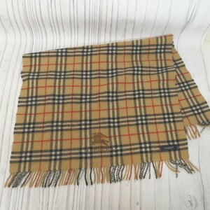 f002 G1 BURBERRY'S バーバリーズ オールドバーバリー ノバチェック柄 ひざ 掛け　ブランケット ウール キャメル 現状品　