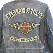 f002 F3 15.ハーレーダビッドソン HARLEY-DAVIDSON ライダースジャケット メッシュ レザージャケット ナイロン 牛革 サイズM 黒 ブラック_画像5