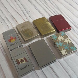 f002 Y4 ZIPPO ジッポ ライター レギュラー スリム まとめて 7個 着火未確認 ジャンク 現状品