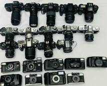 【え沖】 ☆ CANON minolta Nikon キャノン ニコン その他 レンズ フラッシュ有り カメラまとめ売り (計約30個) MDZ01MNB70_画像1