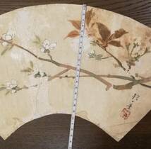 酒井抱一②　花図　扇子　江戸琳派の創始的絵師　肉筆　日本　骨董品　アンティーク　煎茶道具　軸　額_画像2