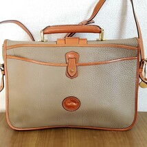 982◆USA製 ドゥーニーアンドバーク DOONEY&BOURKE ビジネスバッグ 2WAYショルダーバッグ グレインレザー 中古 USED 古着 vintage　_画像3