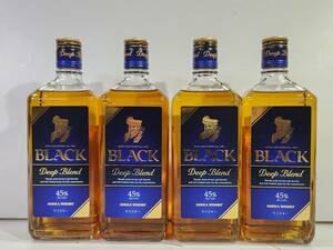 □[未開栓]BLACK NIKKA WHISKY Deep Blend ニッカウヰスキー ブラックニッカ ディープブレンド 45% 700ml 4本セット