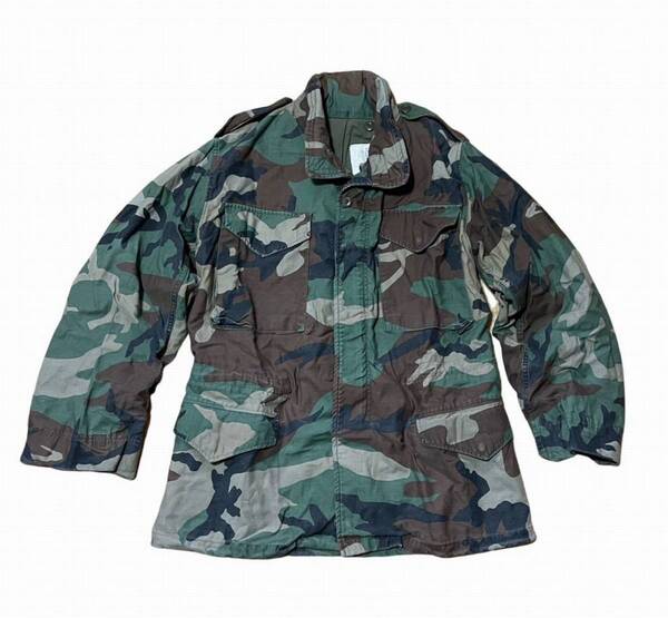 【859】実物 US ARMY アメリカ陸軍M65 ウッドランド フィールドジャケット スモール/レギュラー
