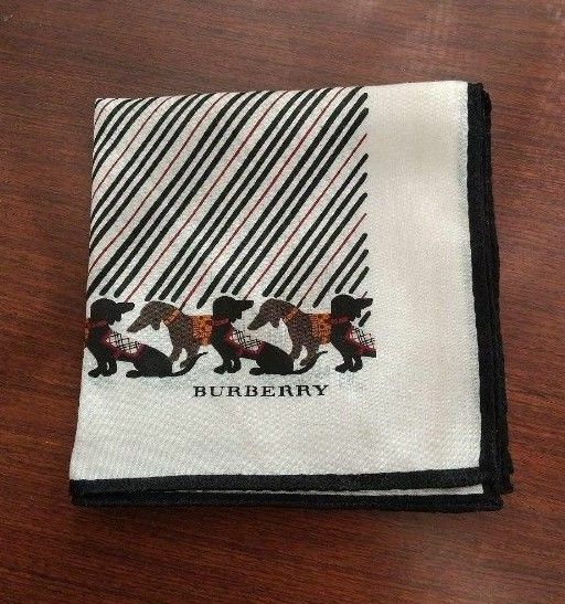 新品　BURBERRY バーバリー　ハンカチ　犬