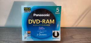 DVD-RAM Panasonic 240 minute 5 sheets cartridge type 