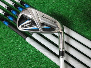 kt666【TaylorMade】SIM MAX レディス #7I～SW 6本セット 純正 TENSEI BLUE TM40(L)装着 テーラーメイド シム マックス 女性用 セット 中古