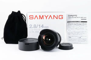 ** SAMYANG Sam yan14mm f2.8 ED AS IF UMC Canon Canon for beautiful goods, original box attaching operation excellent! #2060339 **