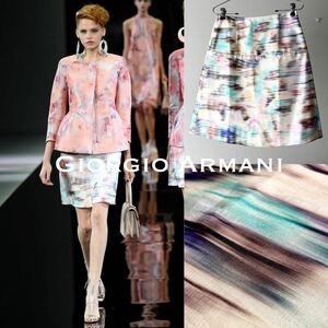 2014.15 SS■GIORGIO ARMANI/ジョルジオアルマーニ_スカート/サマーパンツ 花柄・フローラル シルク100％ 春夏■42/L~XL ランウェイ