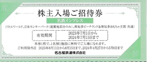 【大黒屋】日本モンキーパーク　リトルワールド　株主入場ご招待券　1枚　1～9セット　2024/7/15まで　名鉄　株主優待　名鉄インプレス