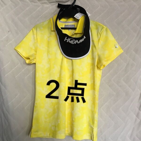 値下げ 美品 ホンマ HONMA ポロシャツ サンバイザー