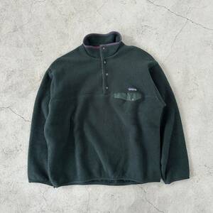 希少 90年代 ジャマイカ製 パタゴニア メンズ XL シンチラ スナップT フリース プルオーバー グリーン 緑 patagonia ビンテージ オールド