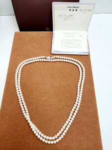 ★極美品★POLA LA VIE DOR PEARL ポーラ ラヴィドール ロングパールネックレス/ 全長約120㎝/ パール直径6.0-6.5mｍ　総重量約71g