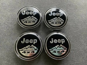 ★ジープ JEEP★T428★ ホイールセンターキャップ ハブキャップカバー 車用 4個セット 外径60mm