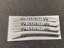 ★インフィニティ INFINITI★60★ ホイールリムステッカー 装飾バッジデカールスタイリング 傷を隠す 4枚セット 90ｍｍ アルミ 車用_画像1