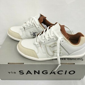 【未使用】バンクシーコラボスニーカー/ レディース/via SANGACIO /BRANDALISED/23.5cm/US 5.5/ホワイト×ブラウン/White×brown