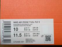 【送料無料】CT2405 001 28.0cm Nike AIR Zoom Rival Fly 3 ナイキ ライバル フライ 3 black 黒 280 28 練習 部活_画像2