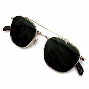 K04182H1 未使用品 OLIVER PEOPLES/MANDEVILLE サングラス【サイズ：49□20-145】Brushed Gold/Green チタニウム オリバーピープルズ 