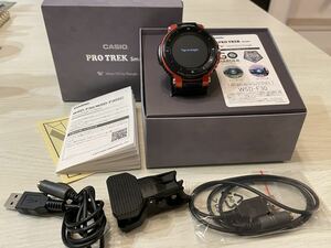 動作品！カシオ PROTREK Smart WSD-F30 スマートウォッチ オレンジ GPS アウトドア プロトレックスマート