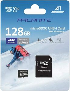 【新品・未開封】128GB「アルカナイト(ARCANITE) マイクロSDカード 」　SDアダプター付　送料無料