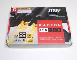 MSI　Radeon RX 550 4GT LP OC　4GB　ロープロファイル対応　動作OK　即決　送料無料