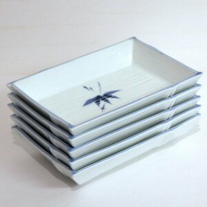 角皿・盛皿・盛鉢・陶器・5枚セット・No.200809-12・梱包サイズ60