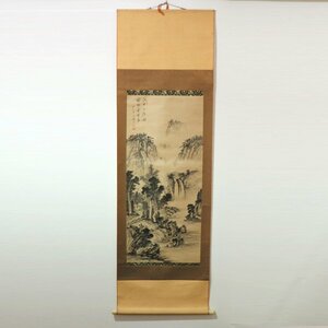 Art hand Auction Landscape/Confucian/Hanging scroll/Hanging scroll/Ink painting/No.200926-172/Package size 100, Painting, Japanese painting, Landscape, Wind and moon