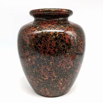 津軽塗（唐塗）バカ塗り・花器・漆器・フラワーベース・No.240120-11・梱包サイズ80_画像1