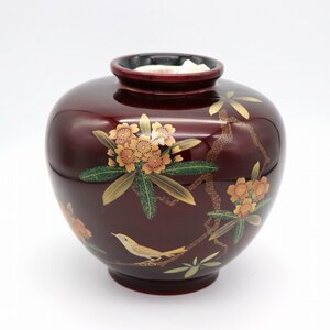 漆器花瓶・壺型花器・No.201103-37・梱包サイズ80