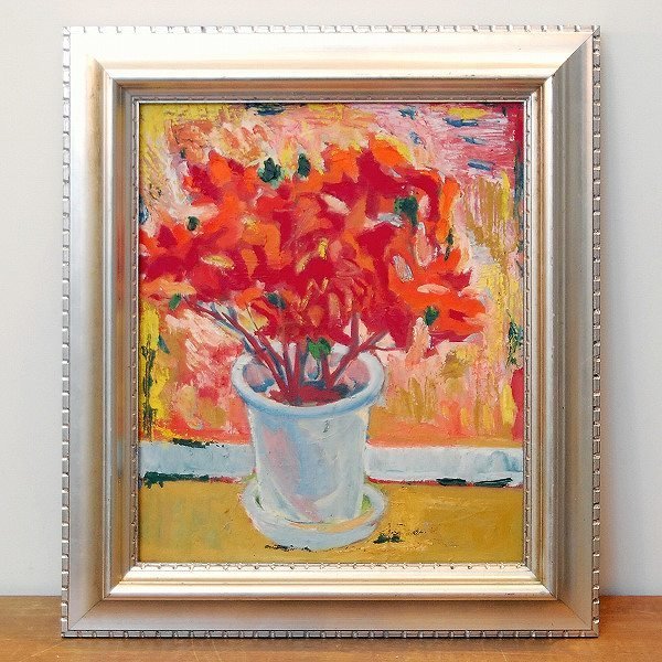 Eiichi Kasai, oil painting, framed Flowers, No. 170501-18, package size 140, Painting, Oil painting, Still life