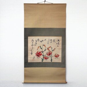 Art hand Auction 常作･掛軸『鬼百合』･No.190514-06･梱包サイズ100, 美術品, 絵画, 水墨画