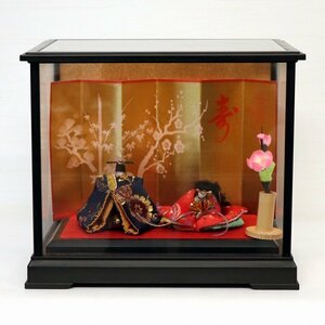 Art hand Auction Hina dolls, prince and princess ornaments, glass case included, No. 190730-56, packing size 80, season, Annual Events, Doll's Festival, Hina Dolls