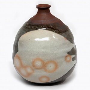 Hagi-Yaki, Midori-Eiki Kiln, Ryuji Matsuno, Haniri, ваза с одиночной колесной, № 190518-043 ・ Размер упаковки 60