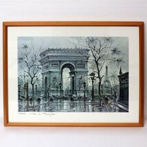 複製・額入『凱旋門』PARIS l'Arc de Triomphe・No.170804-23・梱包サイズ100_画像1