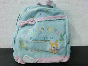 【KM10-70】【80サイズ】▲ハミングミント hummingmint 子供用リュックサック/サンリオ 鹿 キッズ バッグ 女児/※シミ汚れ有