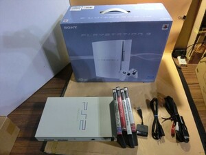 【HW61-13】【140サイズ】PS2 PS3 プレイステーション2 3 ゲーム機本体 他セット/cechh00他/ジャンク扱い/通電可/※傷汚れ有