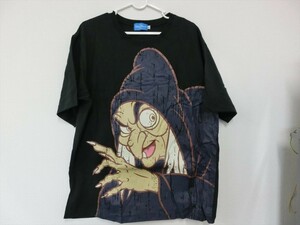 【KM12-61】【送料無料】東京ディズニーリゾート 白雪姫 魔女 Tシャツ/半袖/LLサイズ/レディース/トップス/※プリント剥げ有