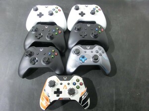 【KM13-21】【80サイズ】▲Microsoft マイクロソフト/Xbox one用 コントローラー 7個セット/ジャンク扱い/※傷・汚れ有