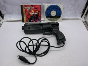 JS【3け-88】【80サイズ】▲セガサターン ゲームソフト/バーチャコップ・2 バーチャルガン セット/ジャンク扱い/※傷・汚れ有