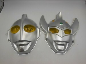 【HW65-47】【80サイズ】▲美品：タグ付き/キャラクターお面 ウルトラマン・ウルトラマンタロウ 2枚セット