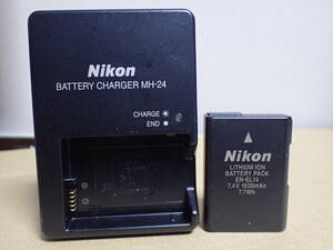 中古品　Nikon バッテリー　EN-EL14　 充電器 チャージャー MH-24