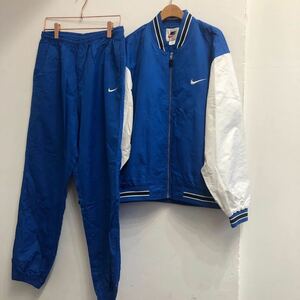 Nike Nike Setup Нейлоновая куртка вверх и нижний набор XXL Blue White Sport Wear Blouson U9CDK