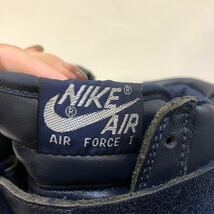 NIKE ナイキ スニーカー エアフォース1 ネイビー ハイカット 25cm AIR FORCE 1 961012 LN1 シューズ ストリート_画像7