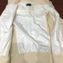 BURBERRY GOLF バーバリー ゴルフ 中綿ジャケット BGT95-309-02 ホワイト Lサイズ ゴルフウェア ジップジャケット フード取り外し可能_画像6