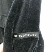 BURBERRY GOLF バーバリー ゴルフ 長袖ベロアシャツ Lサイズ BGV45-253-09 01401-70 SDM チャコールグレー ブラック トップス レディース_画像7