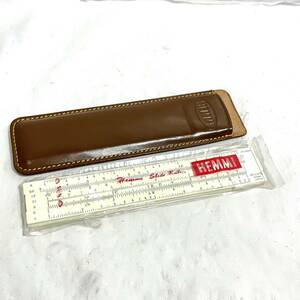 (志木)未開封★HEMMI/ヘンミ SLIDE RULE 計算尺 竹製 収納ケース付き バンブー 昭和レトロ 当時物 定規 アナログ (o)