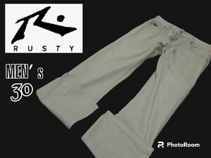 メンズ30◇RUSTY◇ソフトデニムパンツ gray