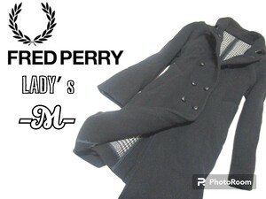 レディースM◇FRED PERRY◇コート 黒