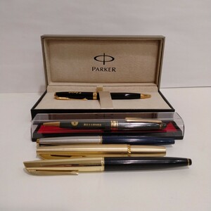 M01025 PARKER /K18 PLATINUM / ほか 万年筆 ボールペン まとめ 5本　ジャンク品